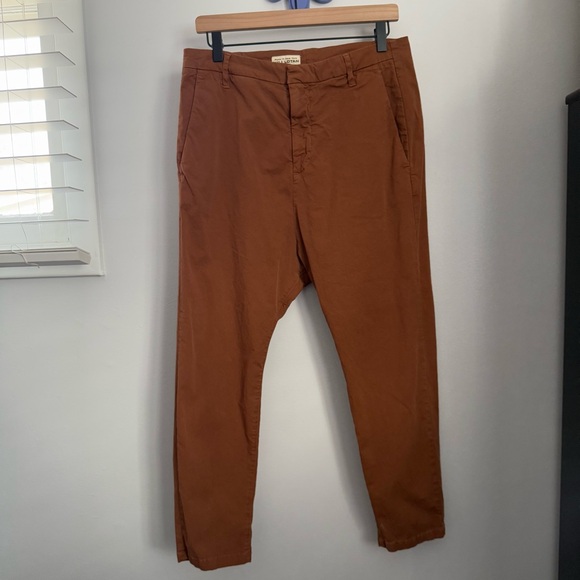 Nili Lotan Pants - nili lotan 6 paris ankle twill pant drop crotch Maple Brown slouchy boho